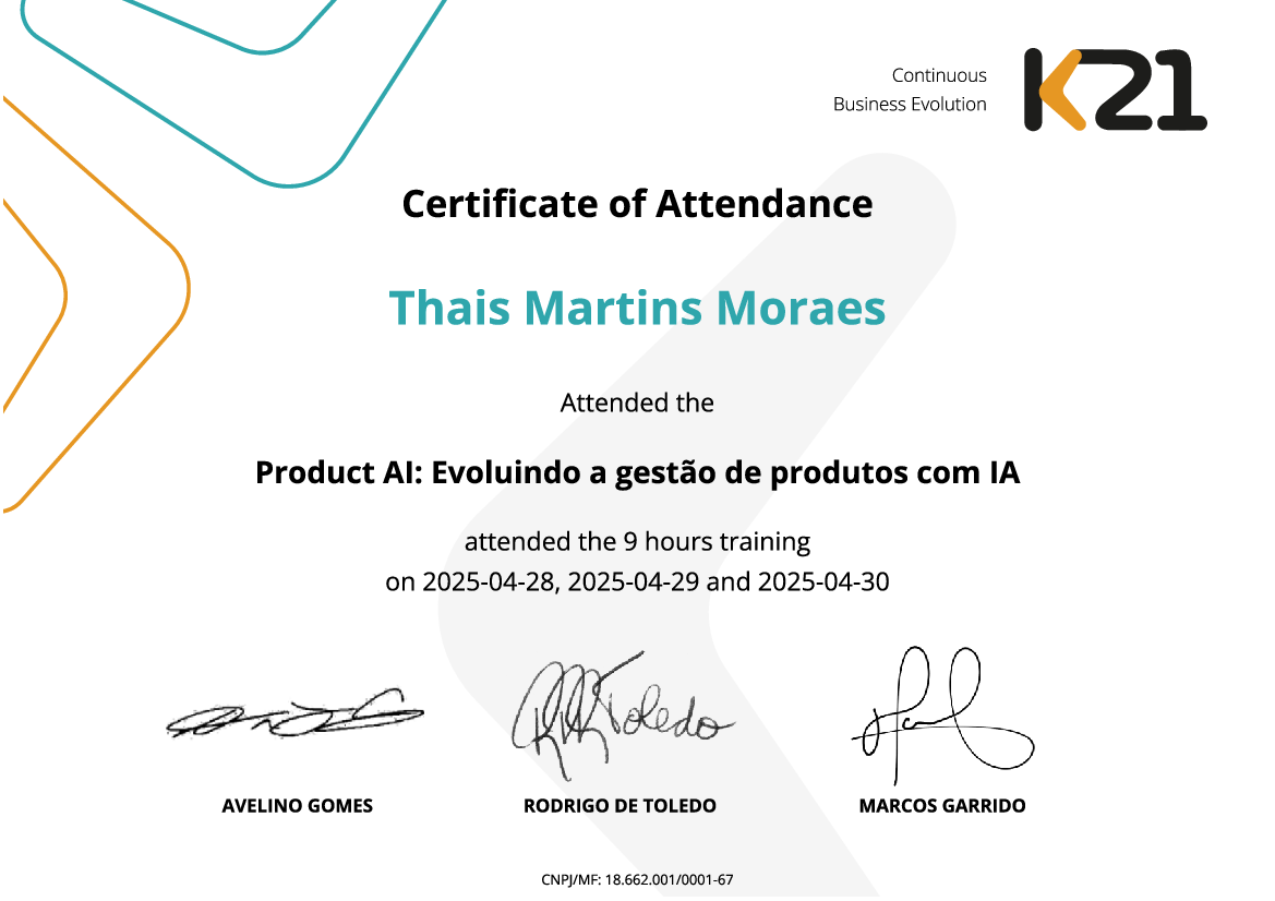 Certificado K21